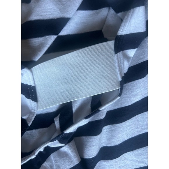 Theory Black & White Striped Top Sz S | Sleeveless V-Neck Preppy Luxury Blouse - Picture 2 of 7